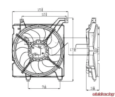 TYC Genera Engine Cooling Fan Assembly Hyundai Tiburon 2003-2008 2.7L V6 - 601030