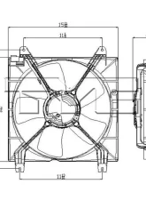 TYC Genera Engine Cooling Fan Assembly Suzuki Reno 2005-2008                                     - 601050 - Image 2