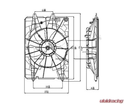 TYC Genera Engine Cooling Fan Assembly Honda Ridgeline 2006-2008 - 601060