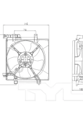 TYC Genera Engine Cooling Fan Assembly Subaru 2005-2014 2.5L 4-Cyl                                     - 601070 - Image 2