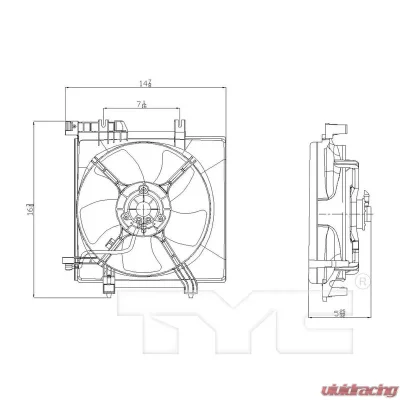 TYC Genera Engine Cooling Fan Assembly Subaru 2005-2014 2.5L 4-Cyl - 601070