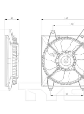 TYC Genera Engine Cooling Fan Assembly Hyundai Accent Left 2006-2011                                     - 601080 - Image 2