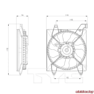 TYC Genera Engine Cooling Fan Assembly Hyundai Accent Left 2006-2011 - 601080