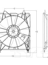 TYC Genera Engine Cooling Fan Assembly Acura RDX Left 2007-2009                                     - 601120 - Image 2