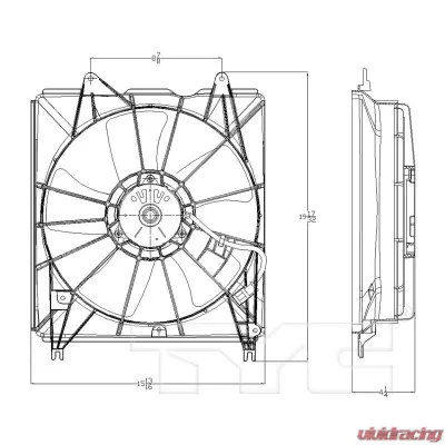 TYC Genera Engine Cooling Fan Assembly Acura RDX Left 2007-2009 - 601120