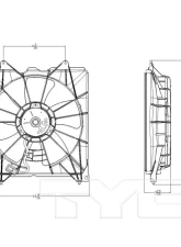 TYC Genera Engine Cooling Fan Assembly Honda Accord Left 2008-2012 2.4L 4-Cyl                                     - 601130 - Image 3