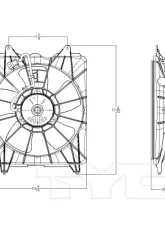 TYC Genera Engine Cooling Fan Assembly Honda Civic Left 2006-2011 1.3L 4-Cyl                                     - 601140 - Image 3