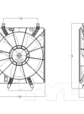 TYC Genera Engine Cooling Fan Assembly Acura TL 2007-2008                                     - 601150 - Image 2