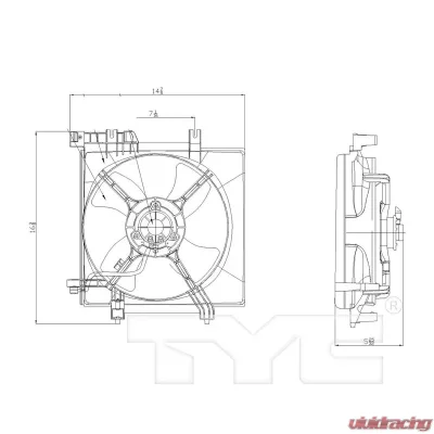 TYC Genera Engine Cooling Fan Assembly Subaru Left - 601170