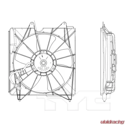 TYC Genera Engine Cooling Fan Assembly Left - 601190