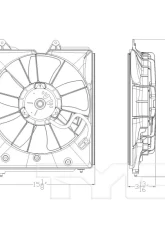 TYC Genera Engine Cooling Fan Assembly Acura TL 2009-2014 3.5L V6                                     - 601200 - Image 2