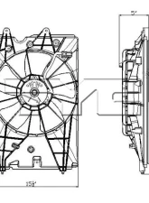 TYC Genera Engine Cooling Fan Assembly Honda                                     - 601230 - Image 3