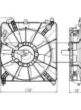 TYC Genera Engine Cooling Fan Assembly Honda                                     - 601250 - Image 3