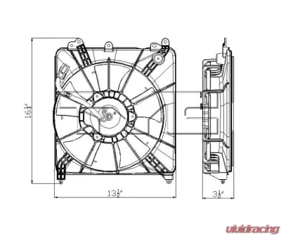 TYC Genera Engine Cooling Fan Assembly Honda - 601250