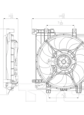 TYC Genera Engine Cooling Fan Assembly Subaru                                     - 601260 - Image 2