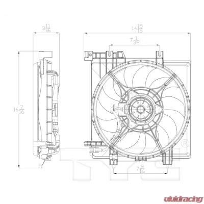 TYC Genera Engine Cooling Fan Assembly Subaru - 601260