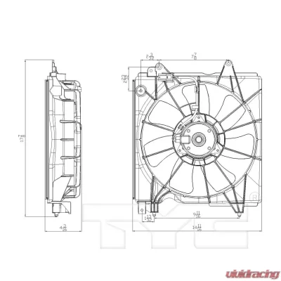 TYC Genera Dual Radiator and Condenser Fan Assembly - 601410