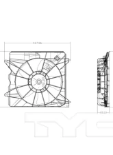 TYC Genera Engine Cooling Fan Acura TSX Left 2009-2014 2.4L 4-Cyl                                     - 601460 - Image 2