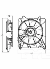 TYC Genera Engine Cooling Fan Assembly Honda Fit Left 2015-2020                                     - 601480 - Image 6