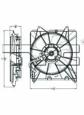 TYC Genera Engine Cooling Fan Assembly Honda Fit Left 2015-2020                                     - 601480 - Image 3