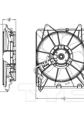 TYC Genera Engine Cooling Fan Assembly Honda Fit Left 2015-2020                                     - 601480 - Image 4