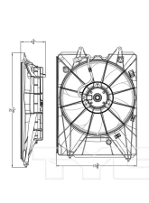 TYC Genera Engine Cooling Fan Assembly Left                                     - 601490 - Image 4