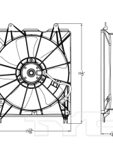 TYC Genera Engine Cooling Fan Assembly Acura RDX Left 2010-2012                                     - 601510 - Image 4