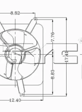 TYC Genera A/C Condenser Fan Assembly Honda                                     - 610040 - Image 2