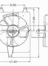 TYC Genera A/C Condenser Fan Assembly Honda Accord 1998-2002 2.3L 4-Cyl                                     - 610060 - Image 2