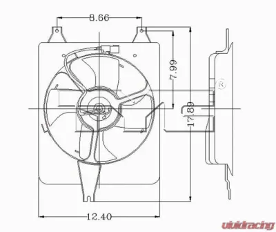 TYC Genera A/C Condenser Fan Assembly Honda Accord 1998-2002 2.3L 4-Cyl - 610060