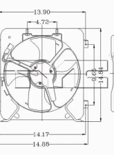 TYC Genera A/C Condenser Fan Assembly Honda Civic 1996-1998 1.6L 4-Cyl                                     - 610080 - Image 2