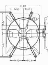 TYC Genera A/C Condenser Fan Assembly Toyota Camry 1992-1996 2.2L 4-Cyl                                     - 610090 - Image 2