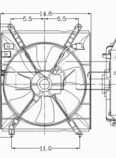 TYC Genera A/C Condenser Fan Assembly Toyota Camry 2000-2001 2.2L 4-Cyl                                     - 610110 - Image 2