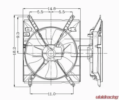 TYC Genera A/C Condenser Fan Assembly Toyota Camry 2000-2001 2.2L 4-Cyl - 610110