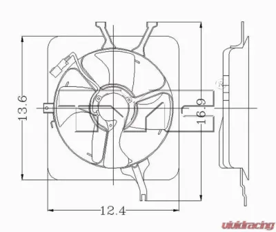 TYC Genera A/C Condenser Fan Assembly Honda CR-V 1997-1998 - 610170