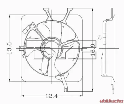 TYC Genera A/C Condenser Fan Assembly Honda CR-V 1999-2001 - 610180