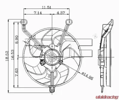 TYC Genera A/C Condenser Fan Assembly Cadillac - 610230