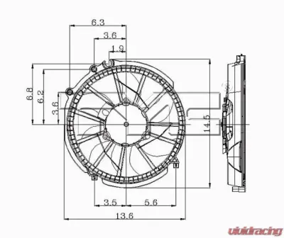 TYC Genera A/C Condenser Fan Assembly - 610310