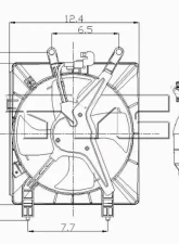 TYC Genera A/C Condenser Fan Assembly Honda Civic Left 2001-2005 1.7L 4-Cyl                                     - 610380 - Image 3