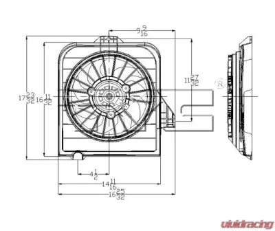 TYC Genera A/C Condenser Fan Assembly - 610390T