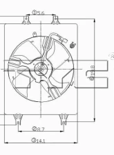 TYC Genera A/C Condenser Fan Assembly Honda Odyssey 1999-2004                                     - 610410 - Image 2