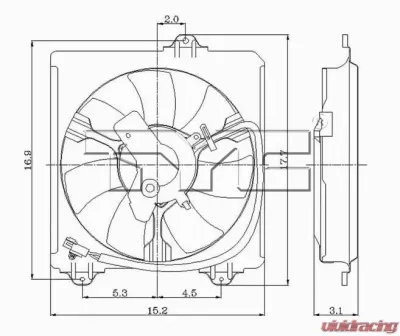 TYC Genera A/C Condenser Fan Assembly Toyota Rav4 2001-2004 - 610460