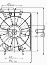 TYC Genera A/C Condenser Fan Assembly Honda                                     - 610530 - Image 2