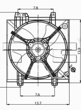 TYC Genera A/C Condenser Fan Assembly Subaru 2.5L 4-Cyl                                     - 610550 - Image 2