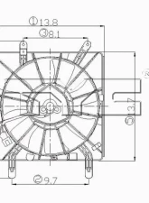 TYC Genera A/C Condenser Fan Assembly Acura RSX 2002-2006                                     - 610600 - Image 2