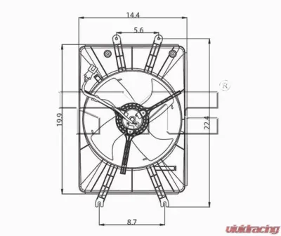 TYC Genera A/C Condenser Fan Assembly - 610620