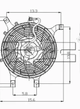 TYC Genera A/C Condenser Fan Assembly Nissan 2001-2004 3.3L V6                                     - 610630 - Image 4