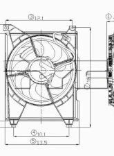 TYC Genera A/C Condenser Fan Assembly                                     - 610700 - Image 2