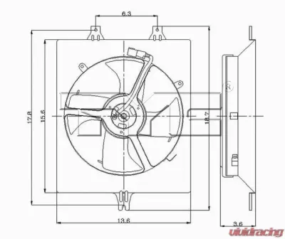 TYC Genera A/C Condenser Fan Assembly Honda Accord 1998-2002 3.0L V6 - 610710