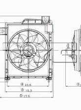 TYC Genera A/C Condenser Fan Assembly Dodge                                     - 610730 - Image 3